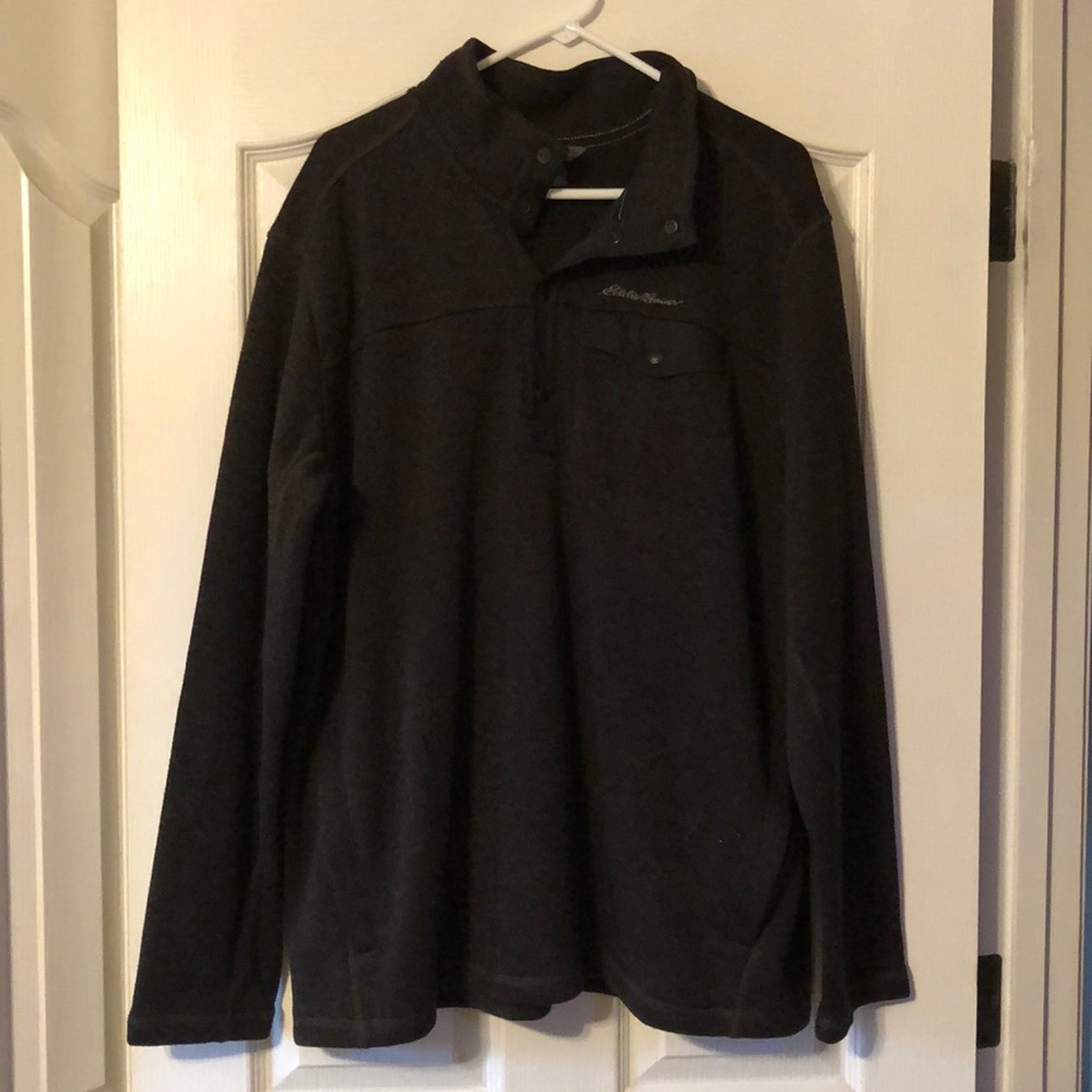 Eddie Bauer Charcoal Gray Pullover XXL